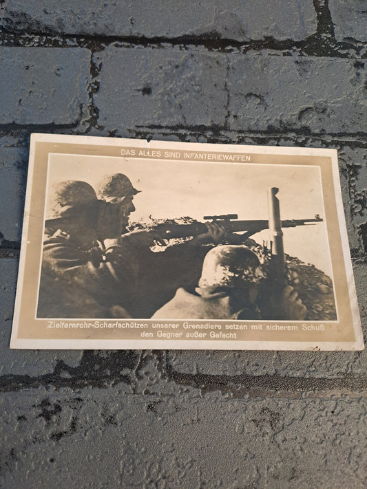 WW2 Postcard Alles Sind Infanteriewaffen