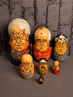Vintage Matrjojska Dolls Russian Presidents / Vintage Matrjojska Dukker Russiske Præsidenter
