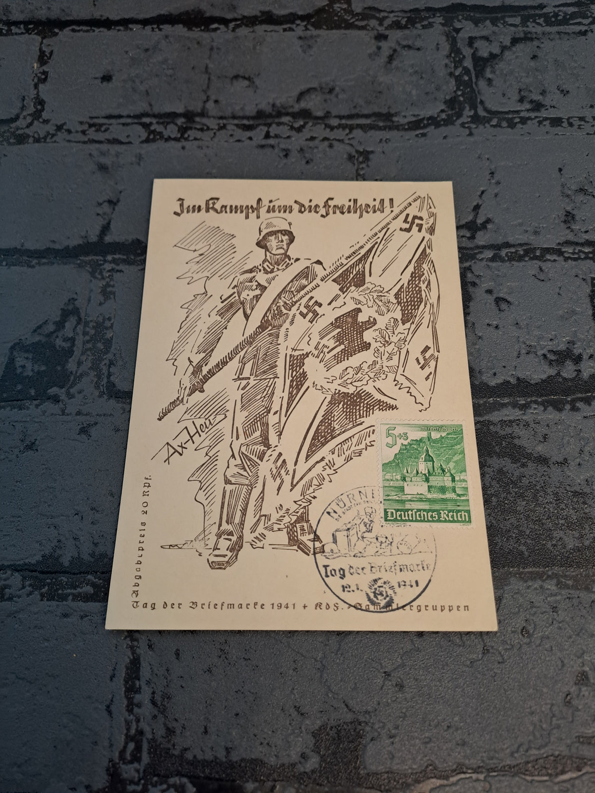 WW2 Postcard In the Fight for Freedom