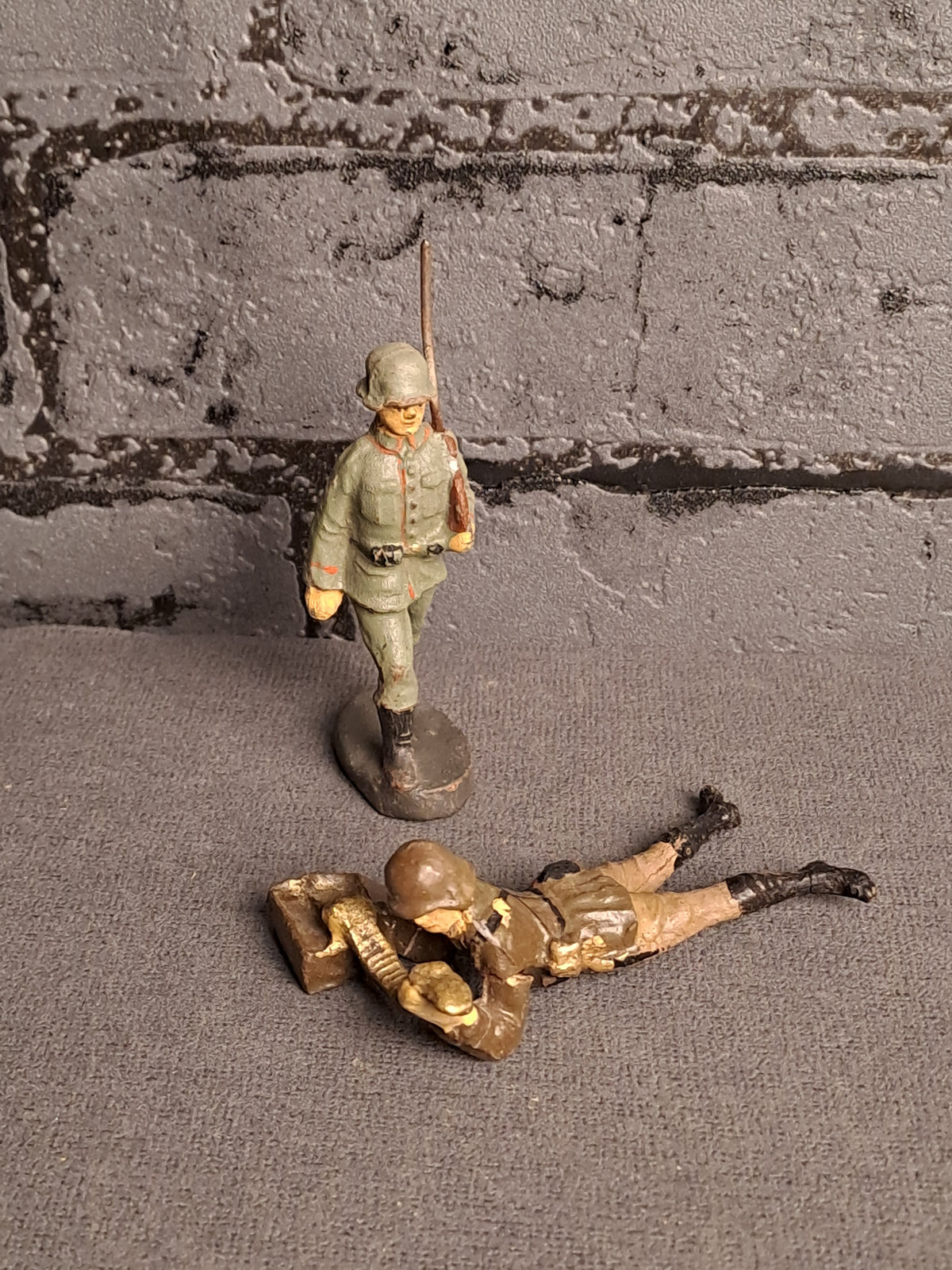 Elastolin German Soldiers x2 / Elastolin Tyske Soldater x2