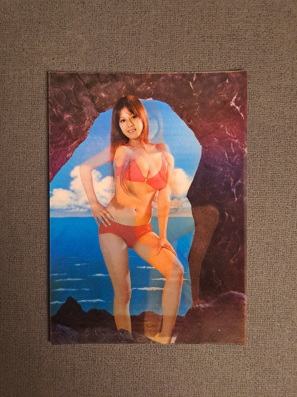 Vintage Erotic Postcard with Changing Effect / Vintage Erotisk Postkort med Skiftende Effekt