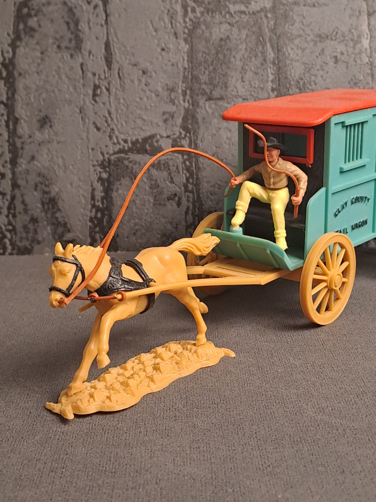 Timpo Toys Clay County Jail Wagon / Timpo Toys Clay County Fængselsvogn