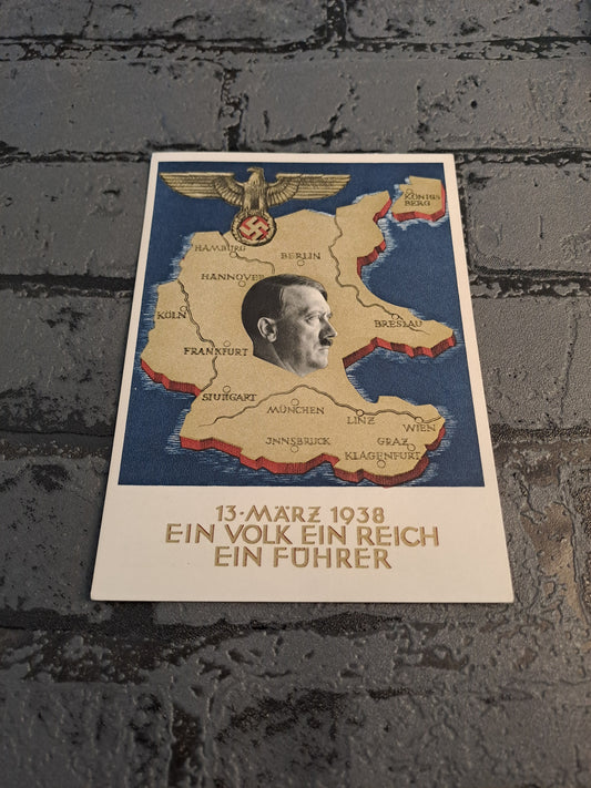 WW2 Postcard Ein Volk Ein Reich Ein Fuhrer