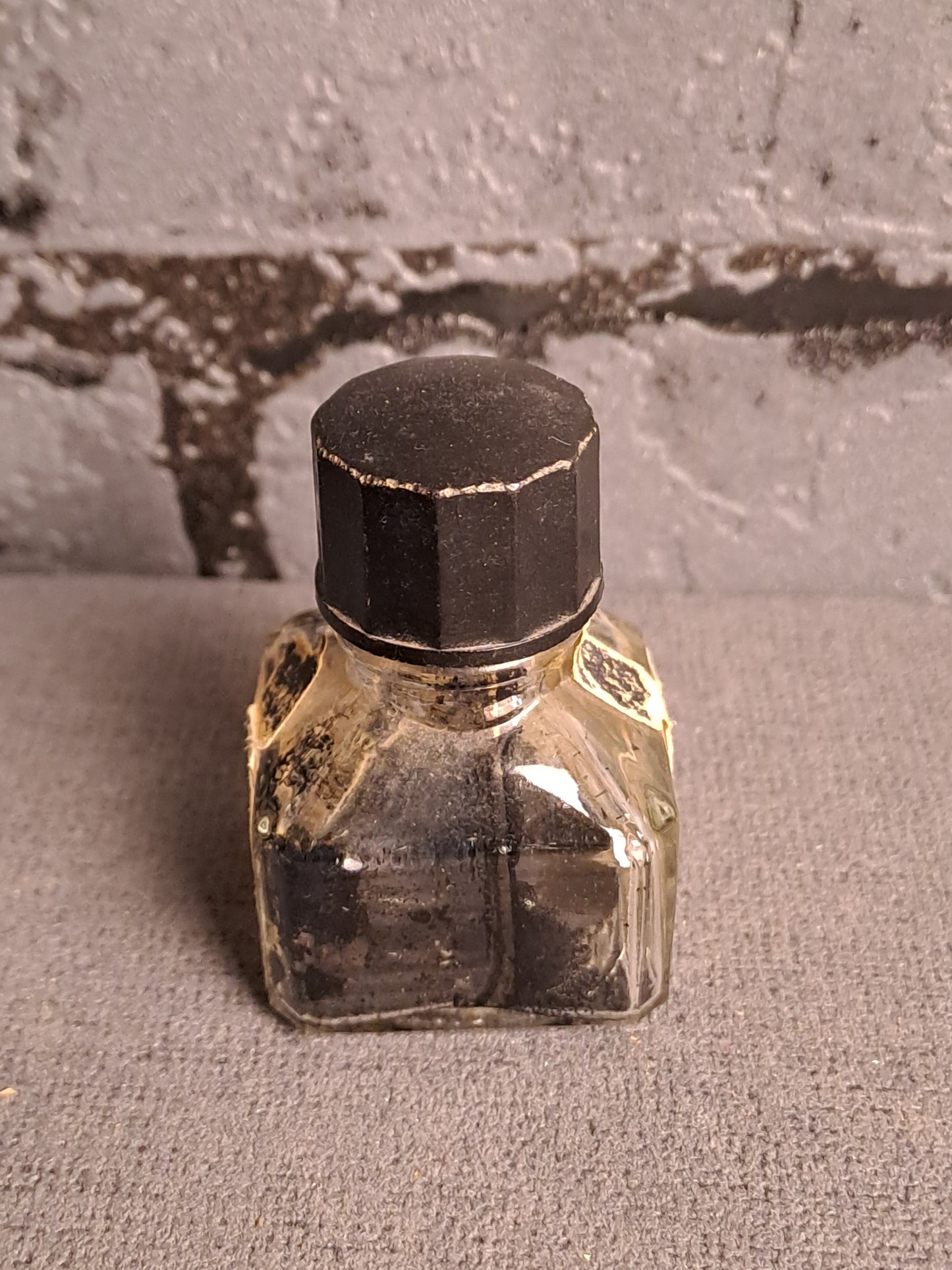 Vintage Ink Glass Bottle 1940's / Vintage Blækflaske i Glas 1940'erne
