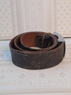 WW2 Leather Belt with Waffen SS Buckle / WW2 Læderbælte med Waffen SS Bæltespænde