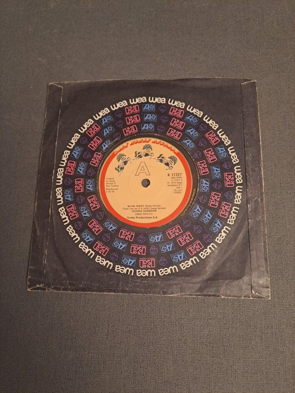 45 rpm George Harrison Blow Away/Soft Touch 1979