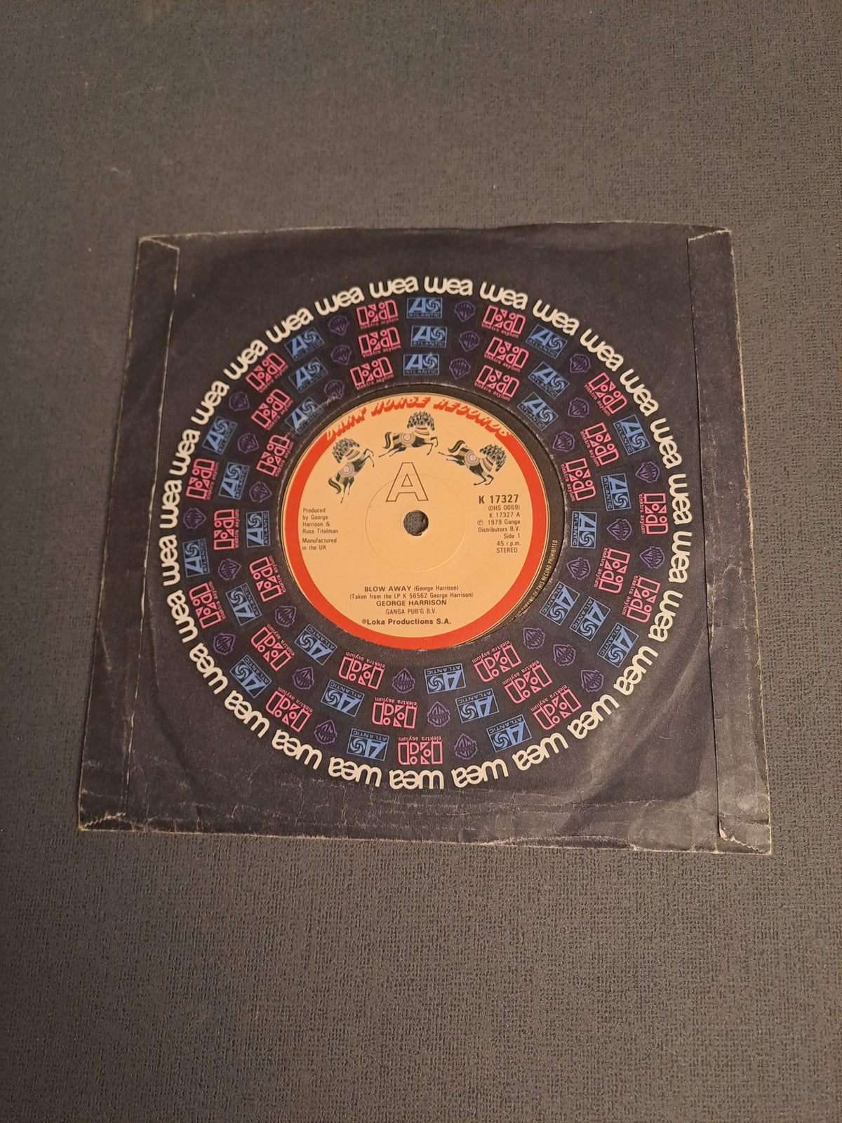 45 rpm George Harrison Blow Away/Soft Touch 1979