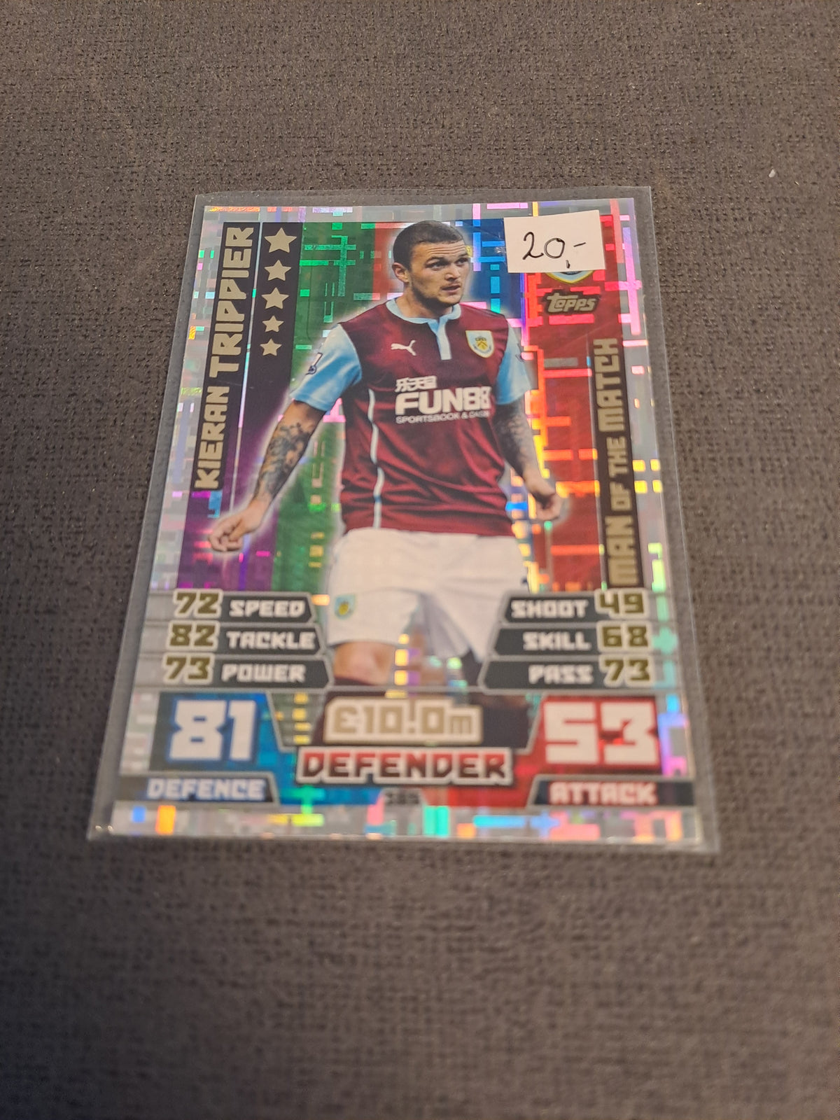 Topps Match Attax Defender Kieran Trippier