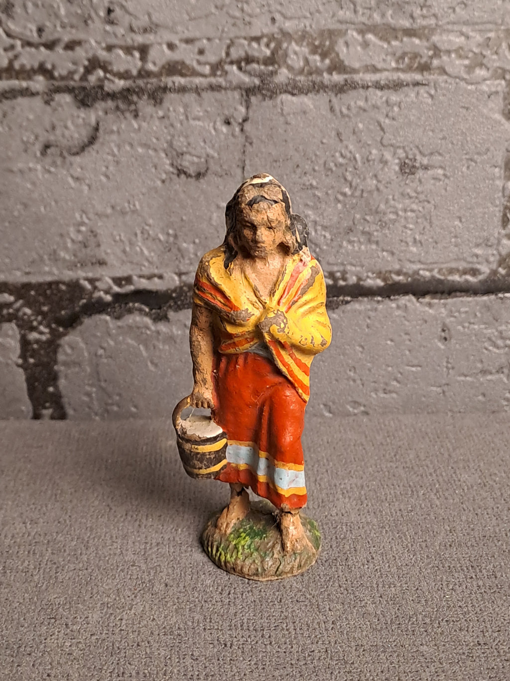 Lineol Indian Woman with Child 1930's / Lineol Indiansk Kvinde med Barn 1930erne