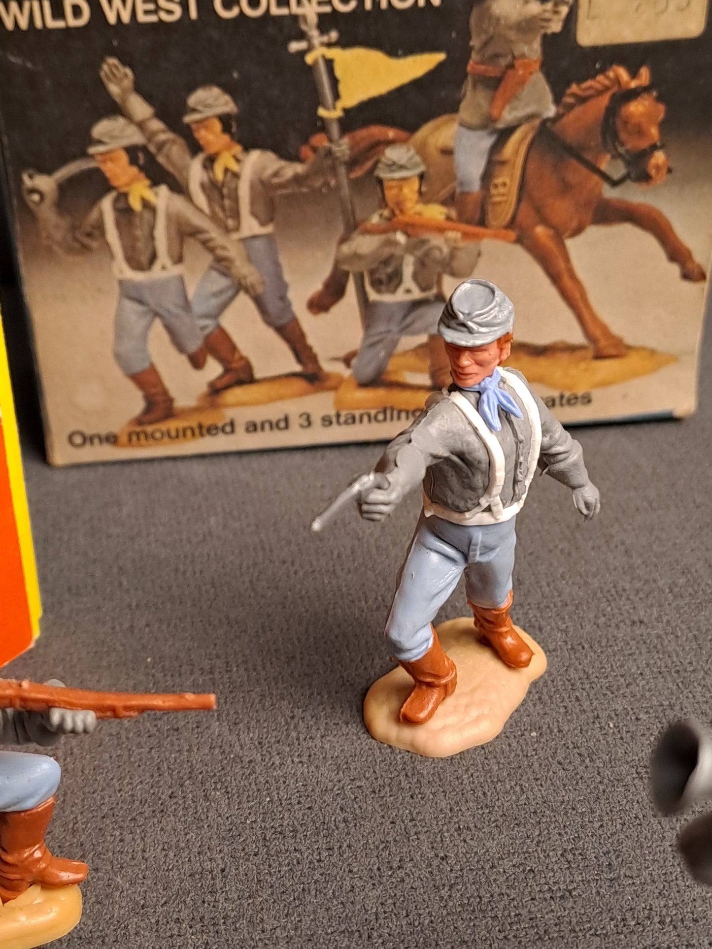 Timpo Toys Confederation Soldiers in Box / Timpo Toys Sydstats Soldater i Box