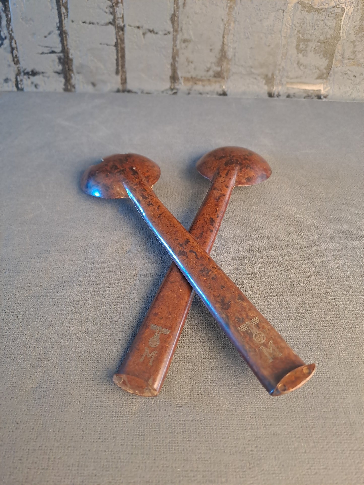 WW2 Kriegsmarinen Bacelite Salad Cutlery / WW2 Krigsmarinen Bakelit Salatbestik