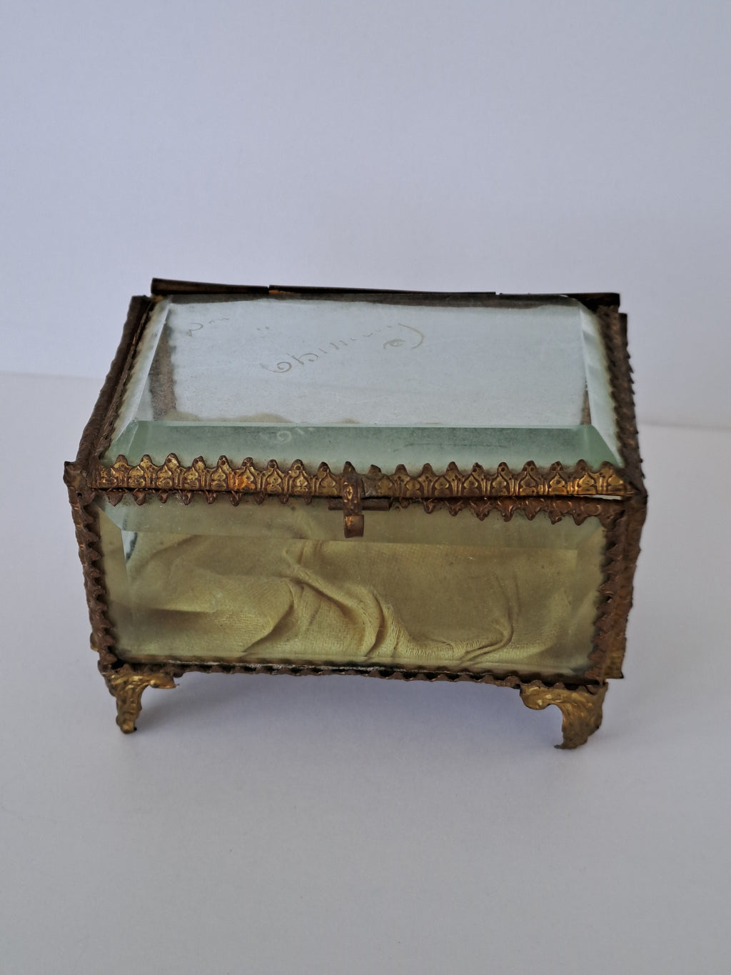 French Antique Ormolu Jewelry Box / Fransk Antik Ormolu Smykkeskrin