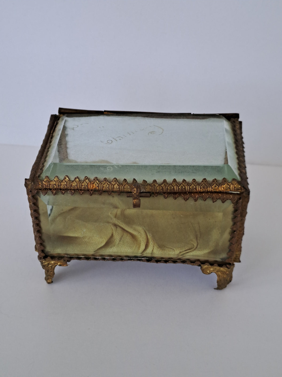 French Antique Ormolu Jewelry Box / Fransk Antik Ormolu Smykkeskrin