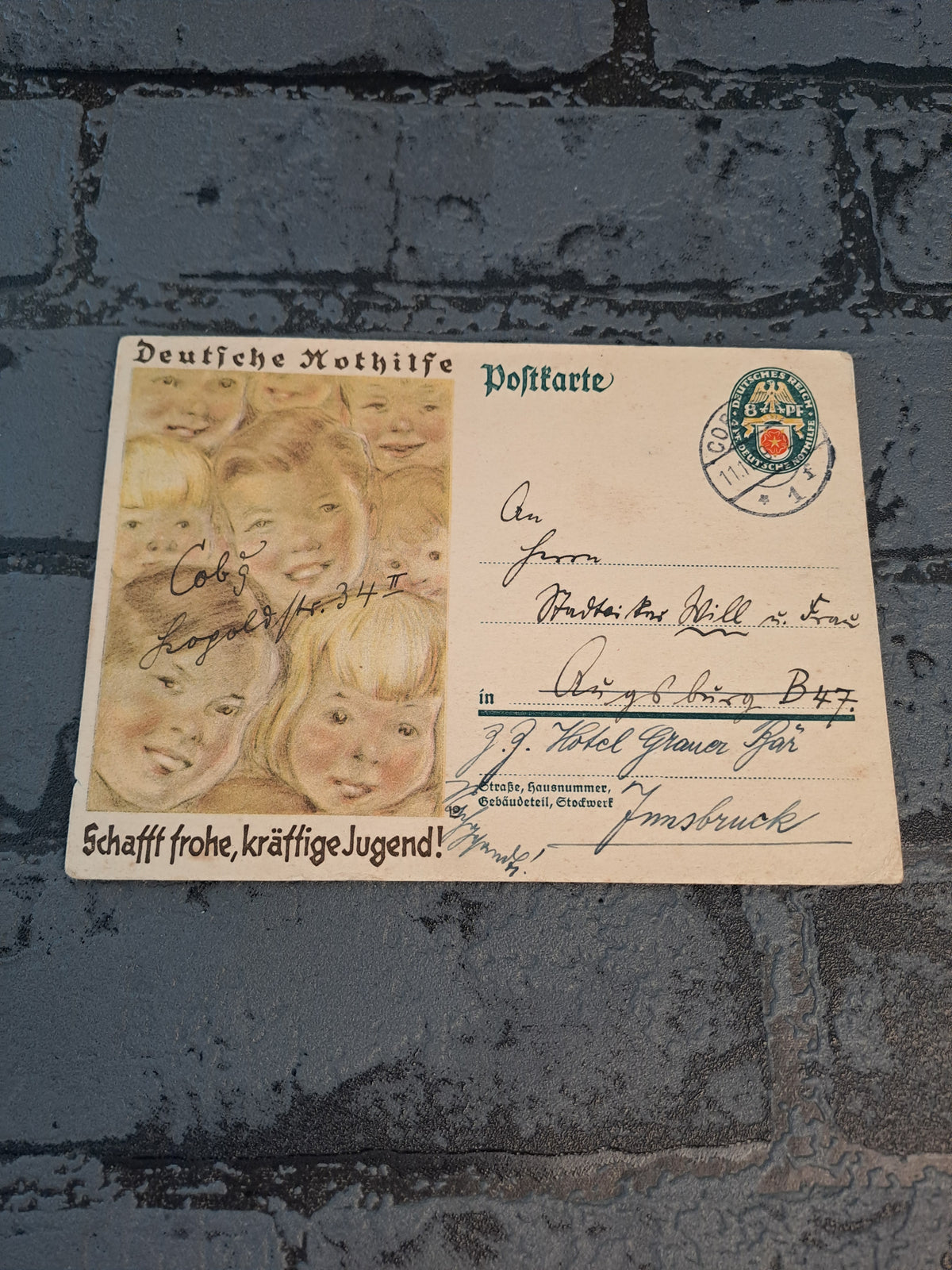 WW2 Postcard Deutsche Nothilfe