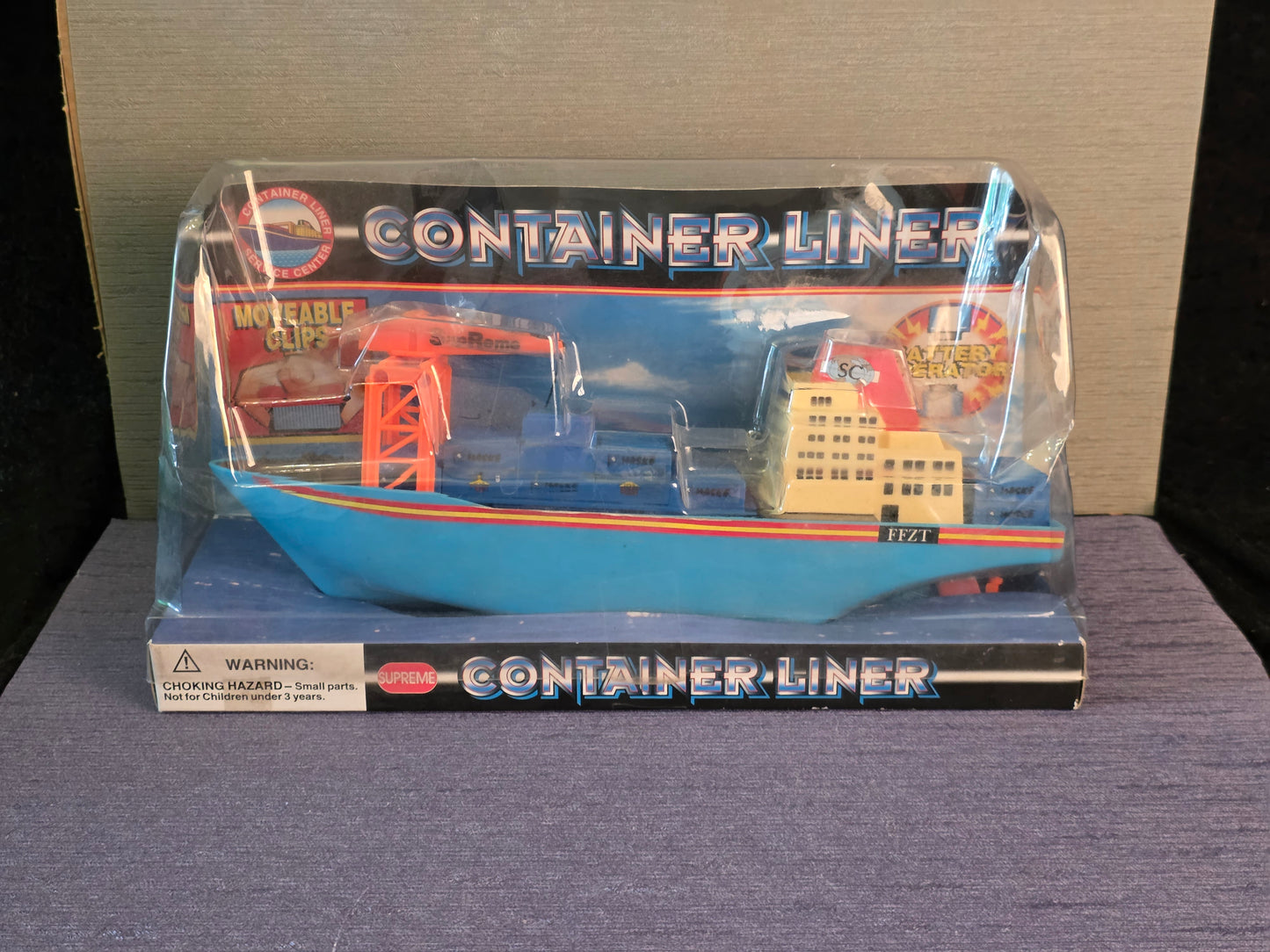 Vintage Legetøj Containerskib i uåbnet æske 1980'erne