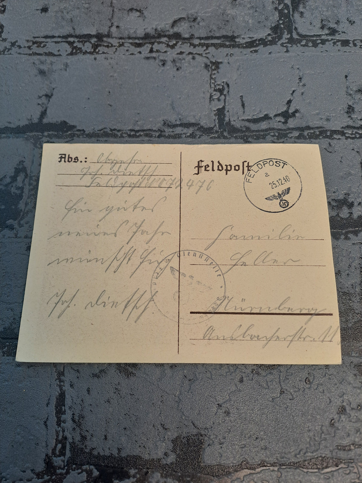 WW2 Postcard End of Year 1940/41