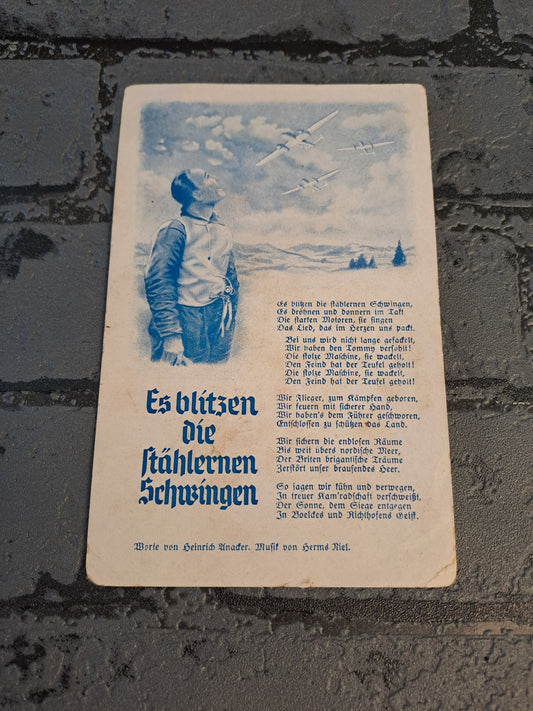 WW2 Postcard Es Blitzen Die Stahlernen Schwingen