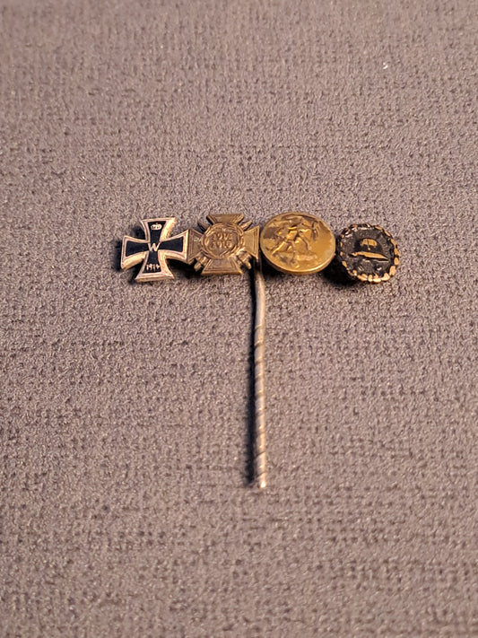 WW1/WW2 German Miniature Medal Pin / WW1/WW2 Tysk Miniature Medalje Pin