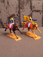 Timpo Toys U.S Cavalry Soldiers on Horse / Timpo Toys U.S Kavaleri Soldater på Hest