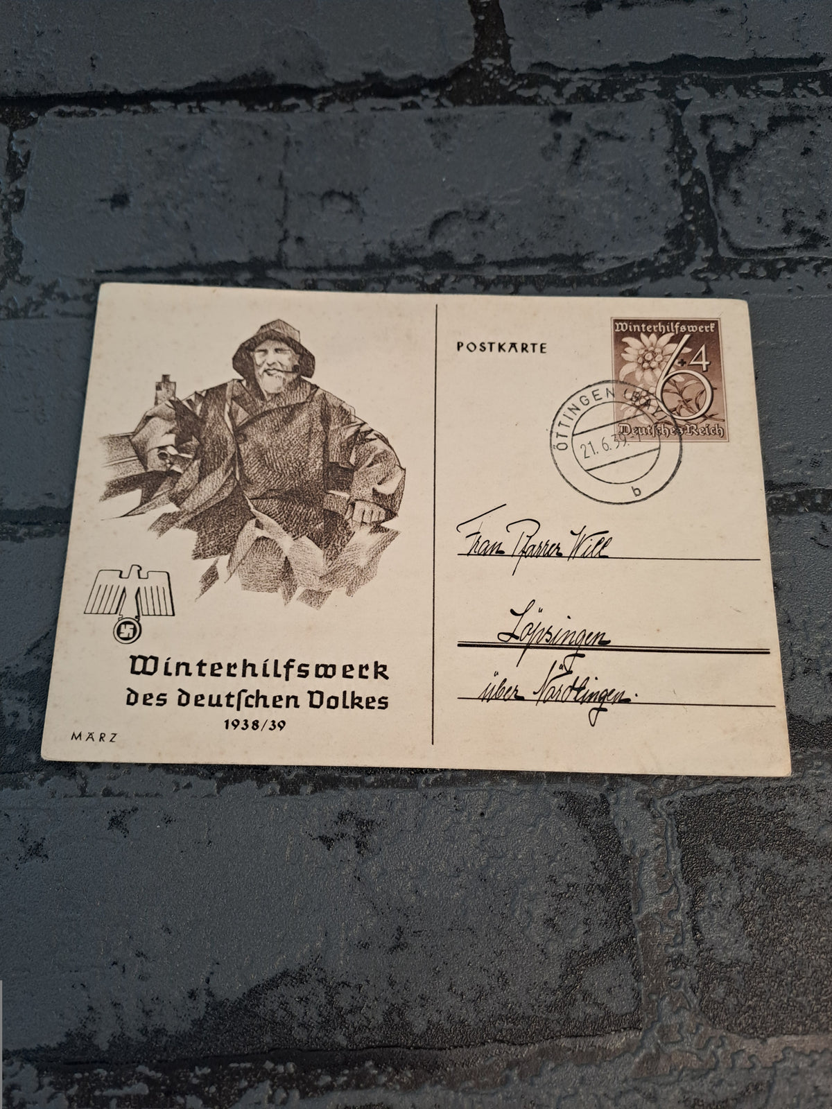 WWII Postcard Winter Relief of the German People