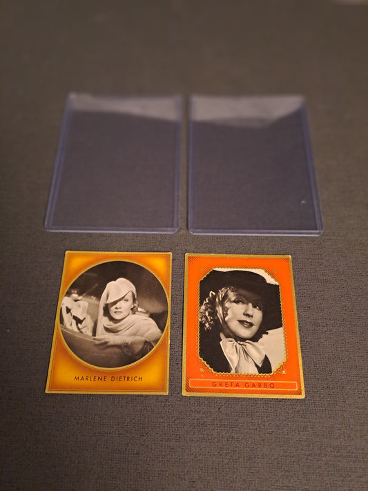 1937 Marlene Dietrich and Greta Garbo Cigarette Cards