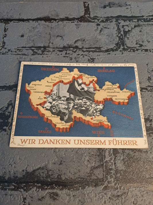 WW2 Postcard Wir Danken Unserm Fuhrer