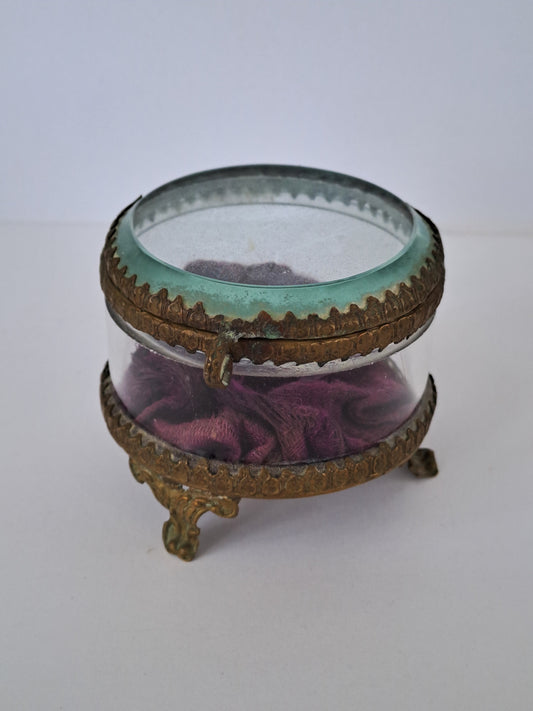 French Antique Ormolu Jewelry Box / Fransk Antik Ormolu Smykkeskrin
