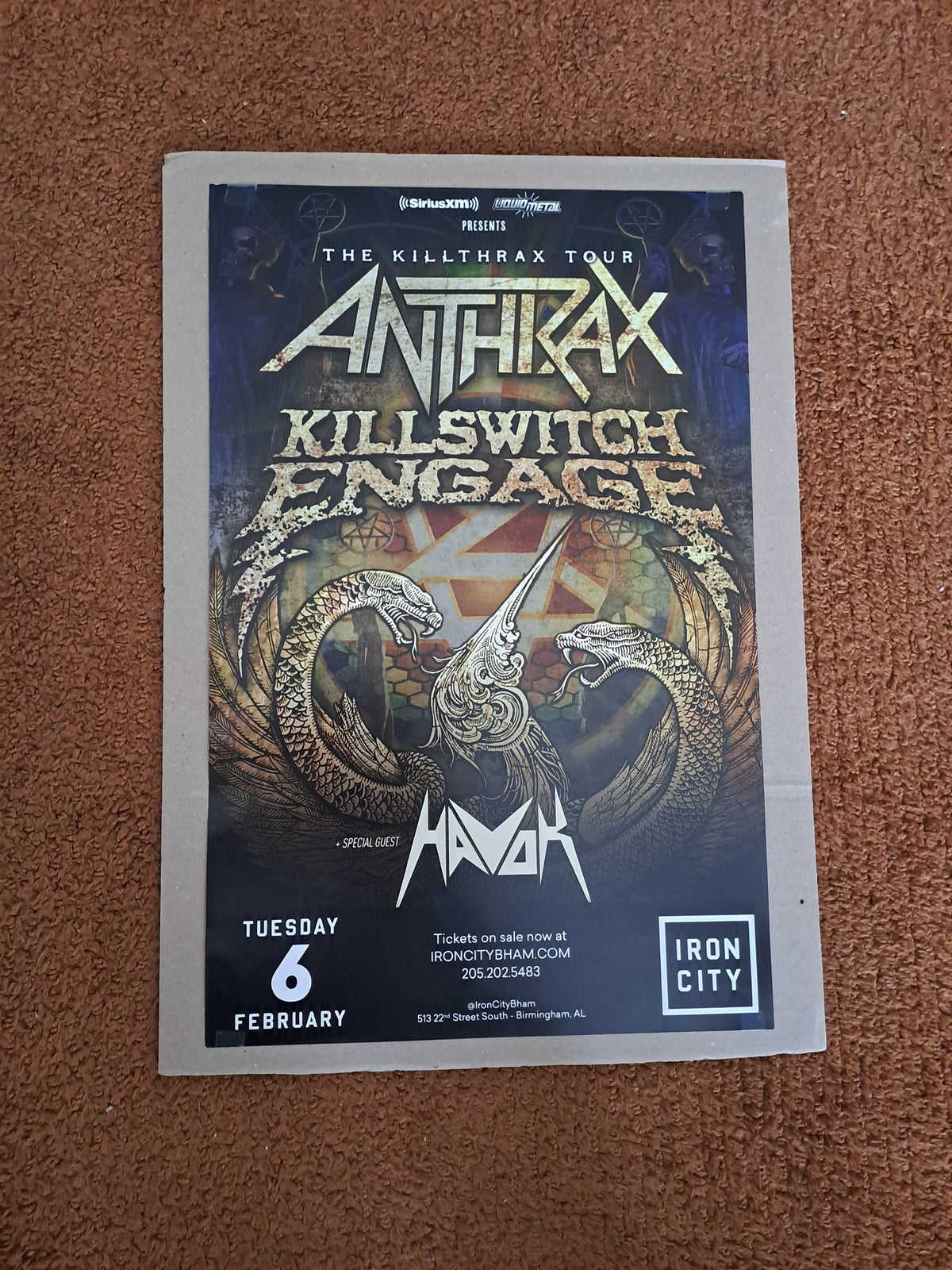 Anthrax Concert Poster