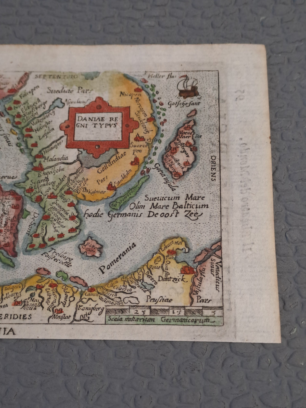 Antique Map of Denmark and Sweden 1655 / Antik Kort over Danmark og Sverige 1655