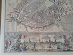 Hamburg Old Historical Map / Hamborg Gl. Kort Prospekt