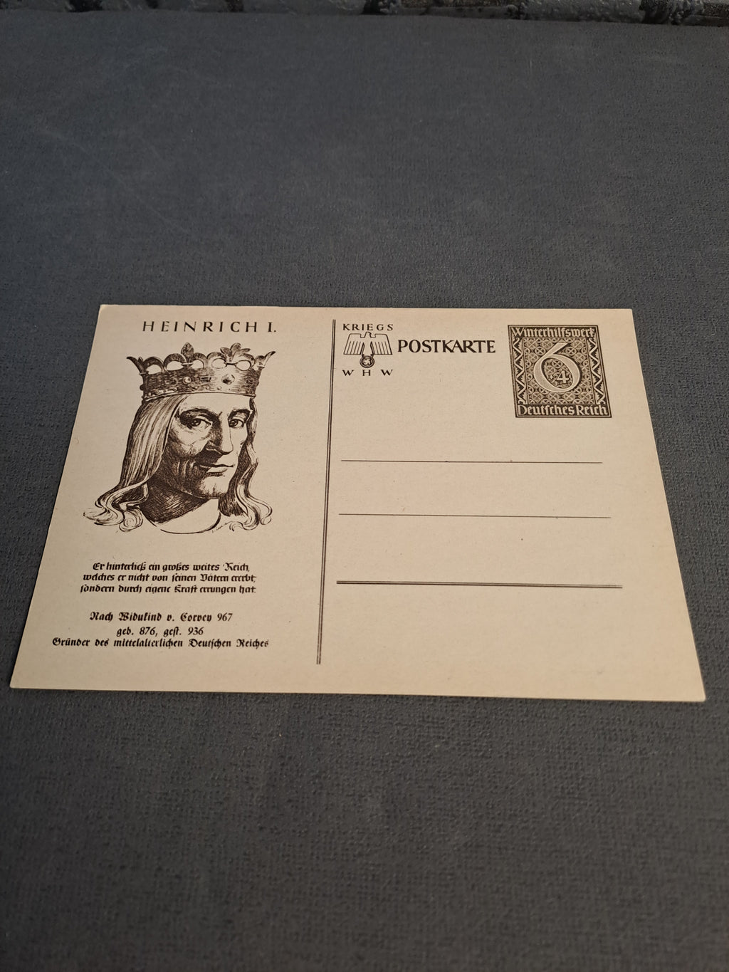 WWII Postcard WHW