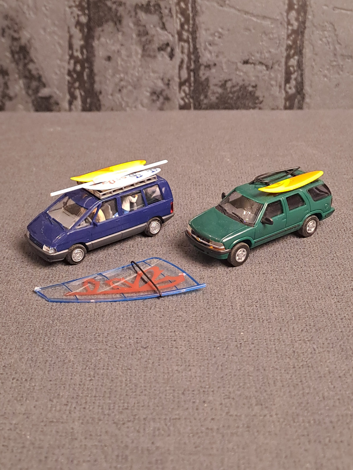Busch Chevrolet and Renault with Surfing Equipment