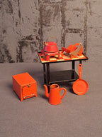 Tekno Denmark Miniature Gas Stove and Kitchen Utensils