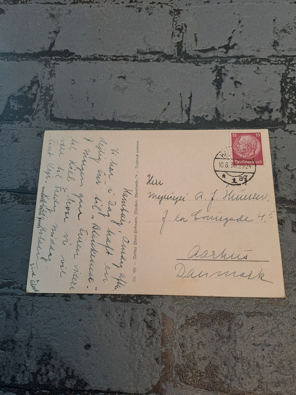 WWII A.H. Postcard 1938