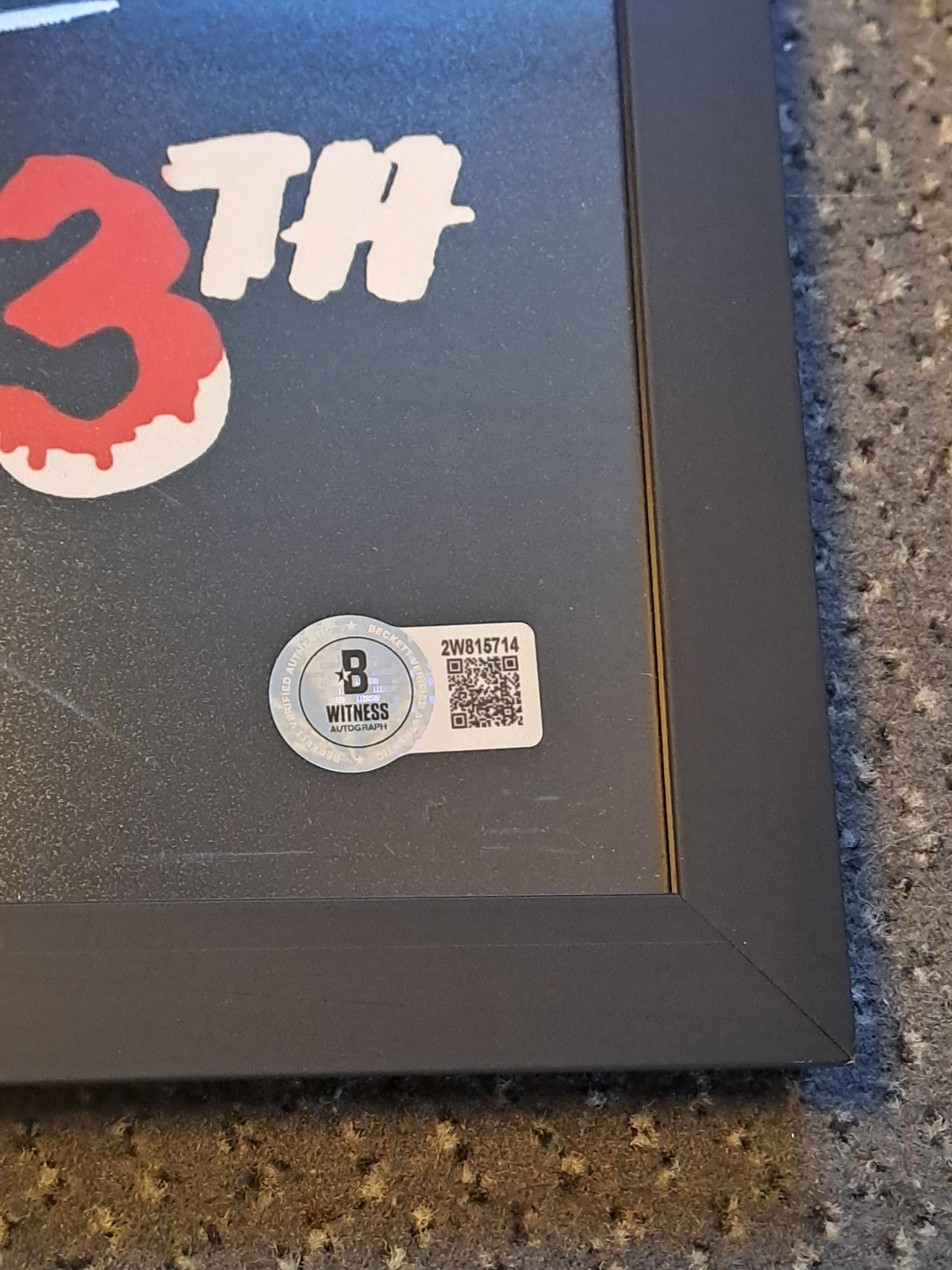 Friday the 13th Signed Mini Poster in Frame