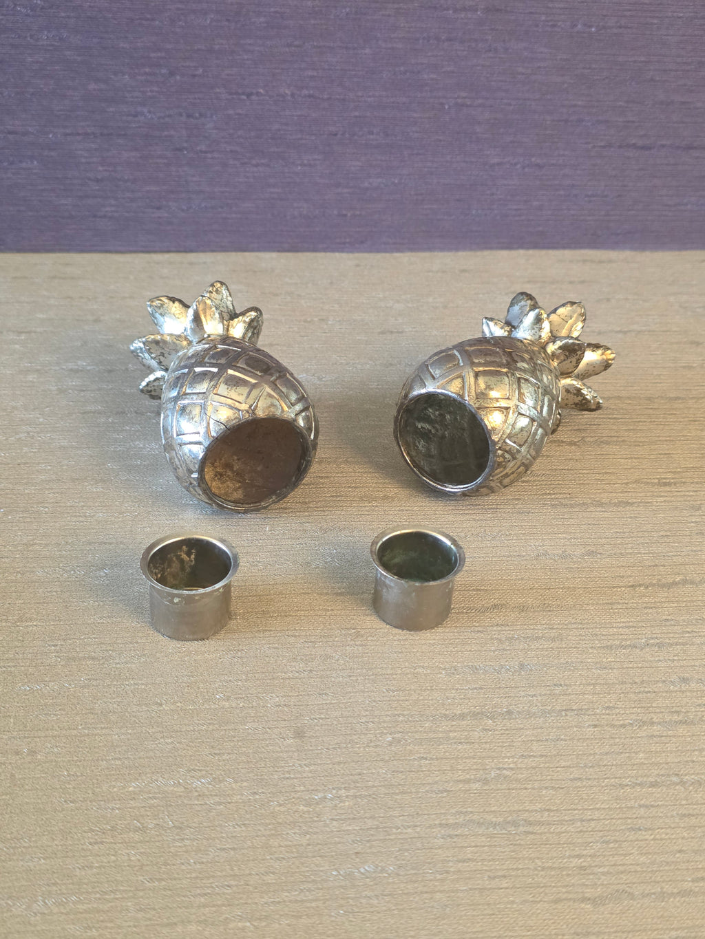 Vintage Pineapple Candlesticks
