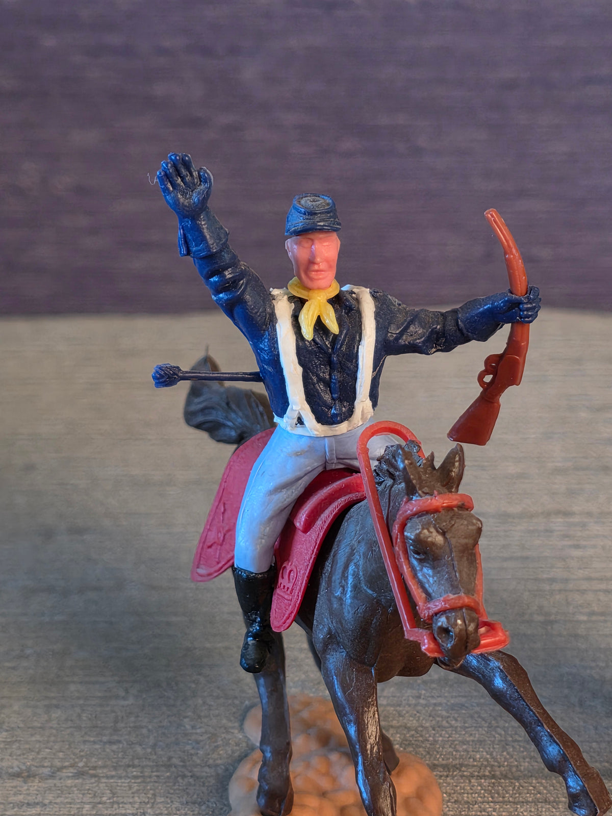 Timpo Toys U.S. Kavaleri 2 Soldater på Hest / Timpo Toys U.S. Cavalry 2 Soldiers on Horse