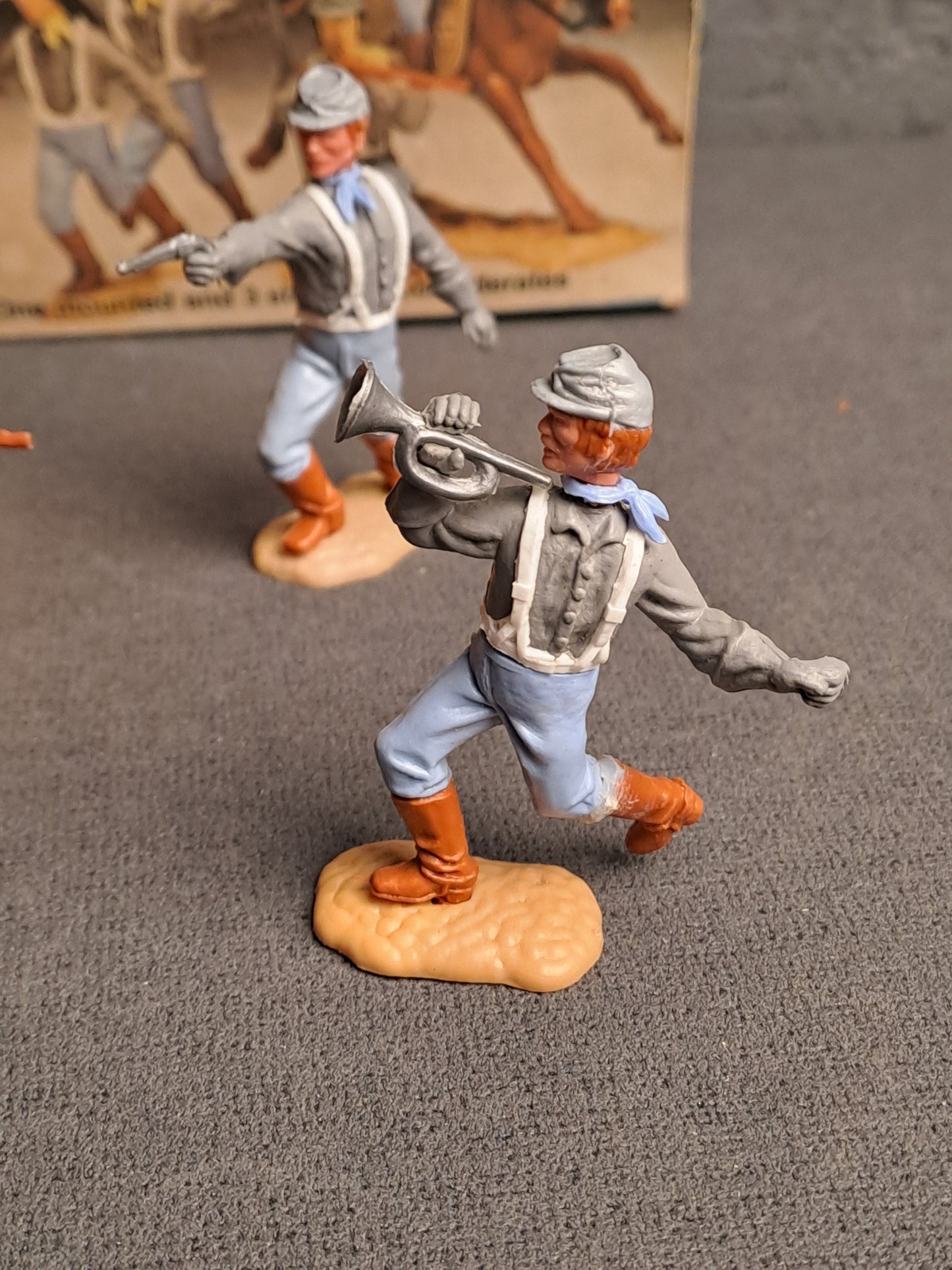 Timpo Toys Confederation Soldiers in Box / Timpo Toys Sydstats Soldater i Box