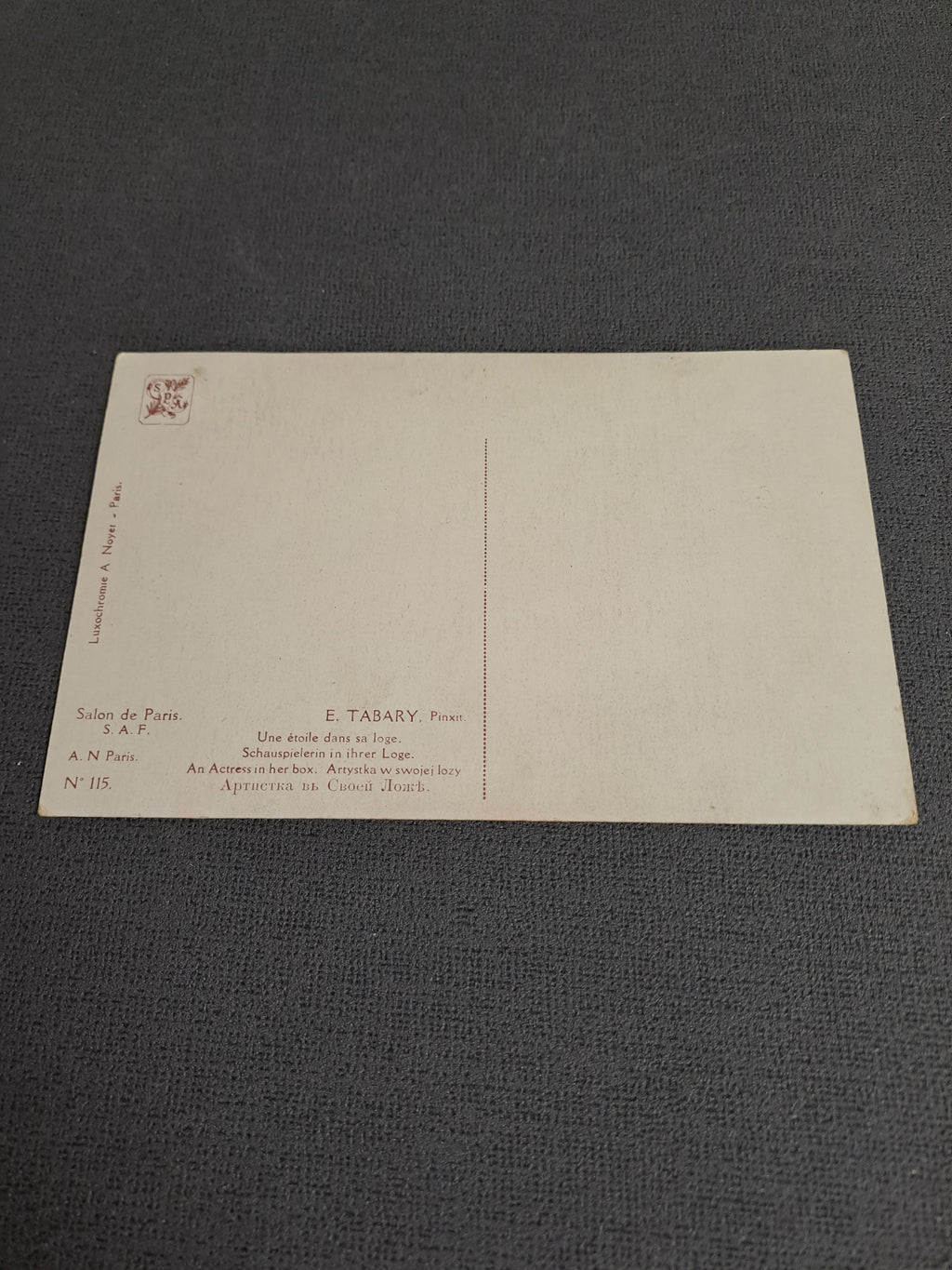 Antique French Postcard / Antik Fransk Postkort