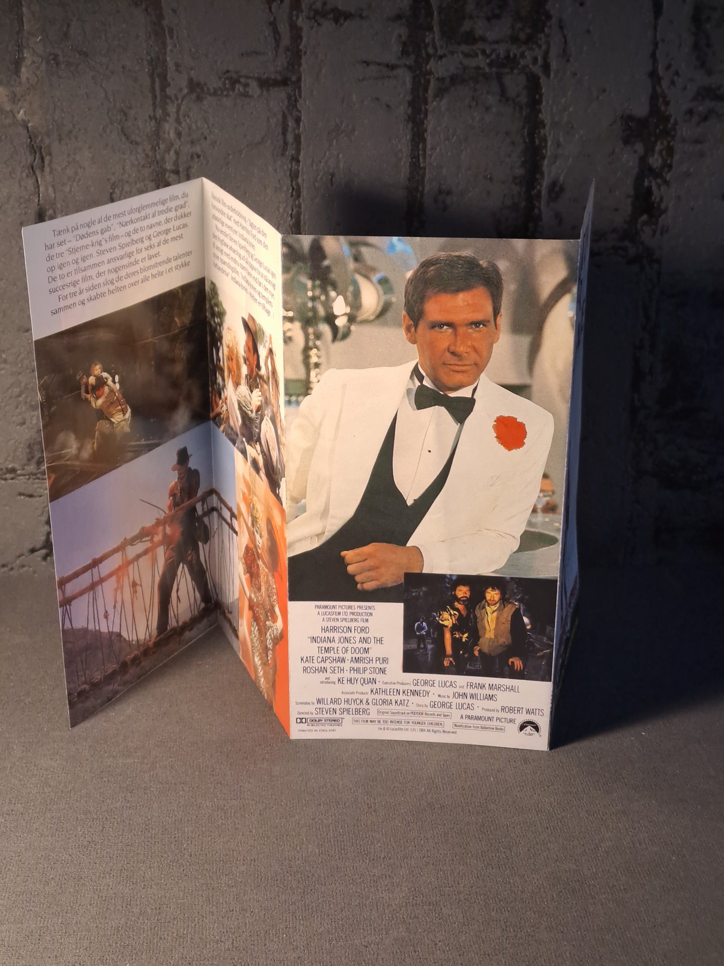 Indiana Jones Cinema Flyer 1984 / Indiana Jones Biograf Hæfte 1984