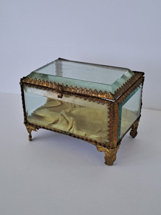 French Antique Ormolu Jewelry Box / Fransk Antik Ormolu Smykkeskrin